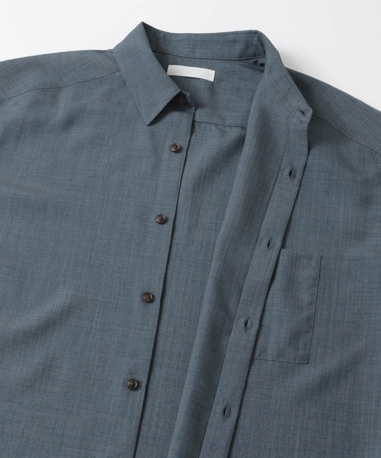 『セットアップ対応』『速乾』クイックドライレギュラーカラーショートスリーブシャツII BLUE M