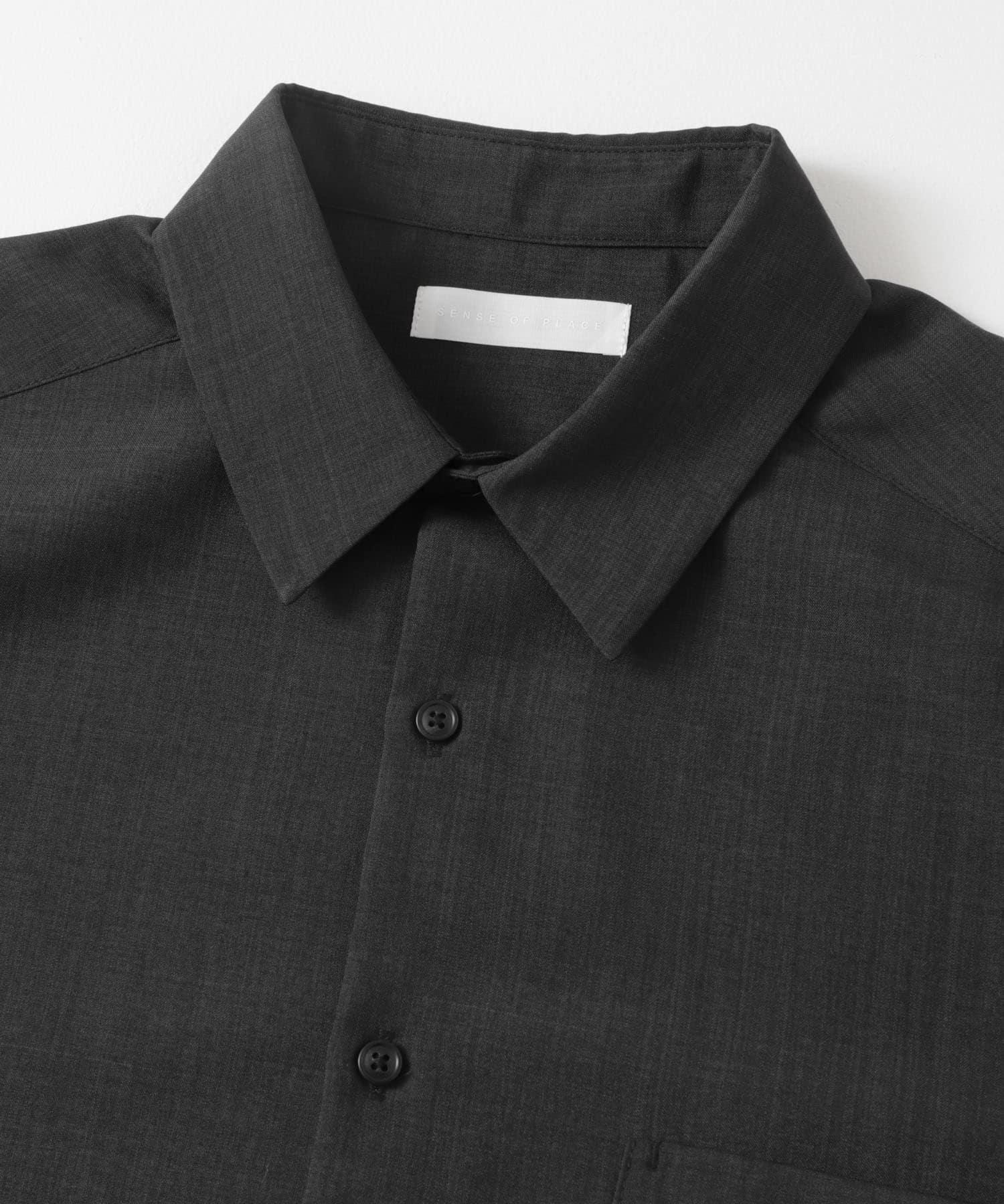 『セットアップ対応』『速乾』クイックドライレギュラーカラーショートスリーブシャツII BLACK M