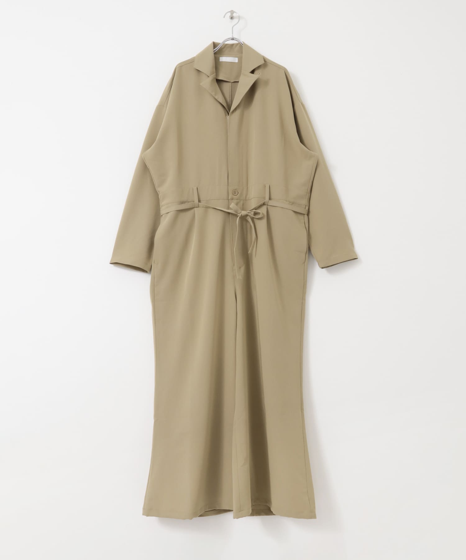 ベルトテッドジャンプスーツ BEIGE M