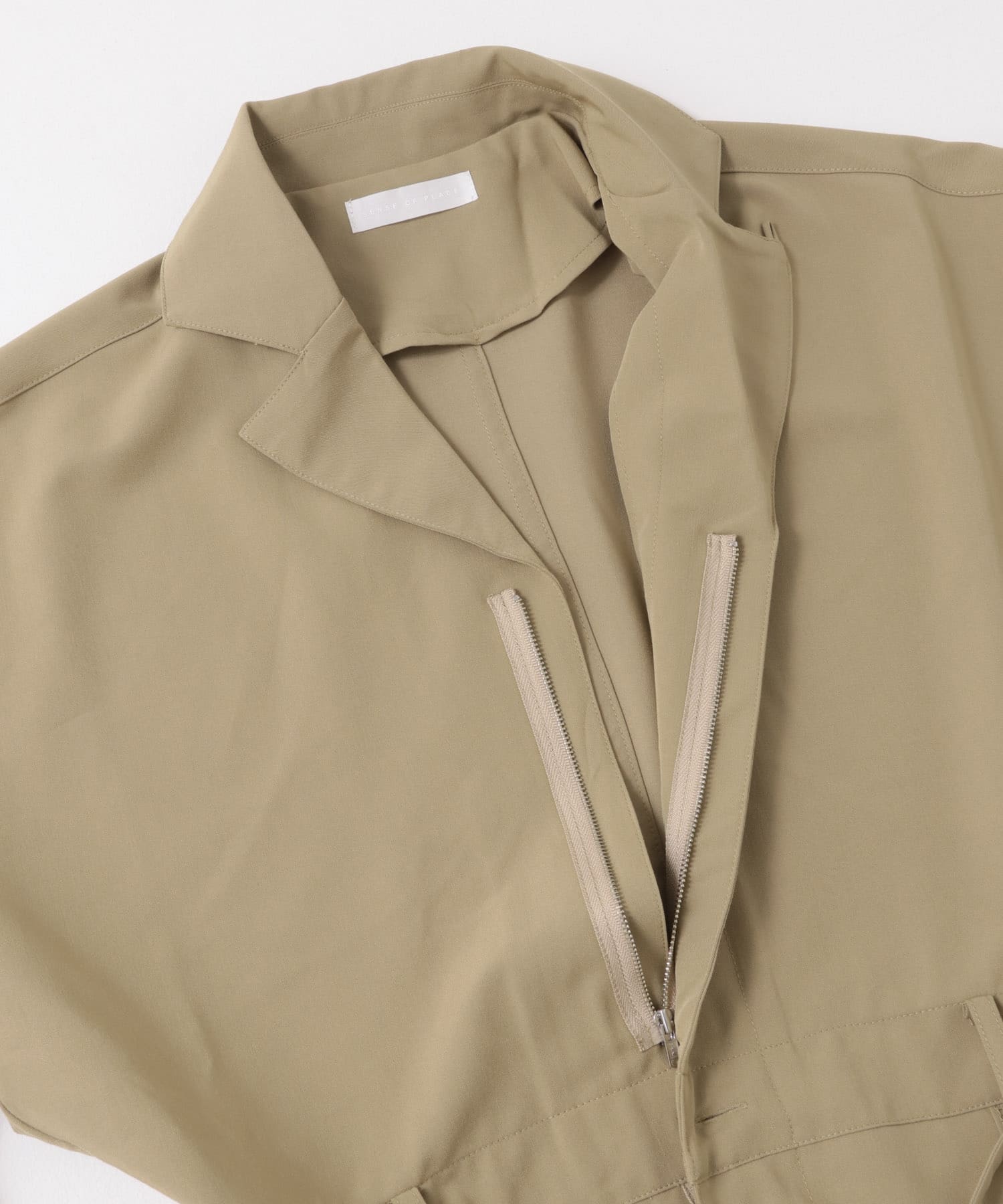 ベルトテッドジャンプスーツ BEIGE M