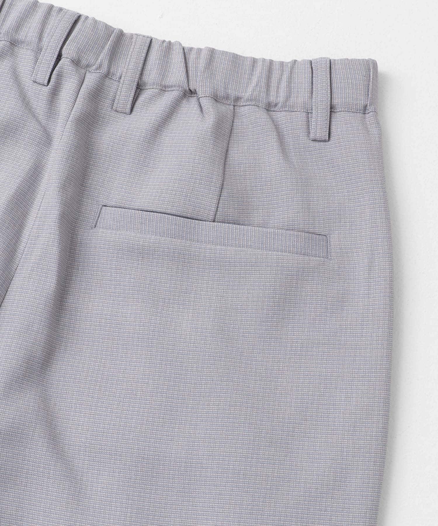 マイクロチェック2タックワイドスラックス L.GRAY M