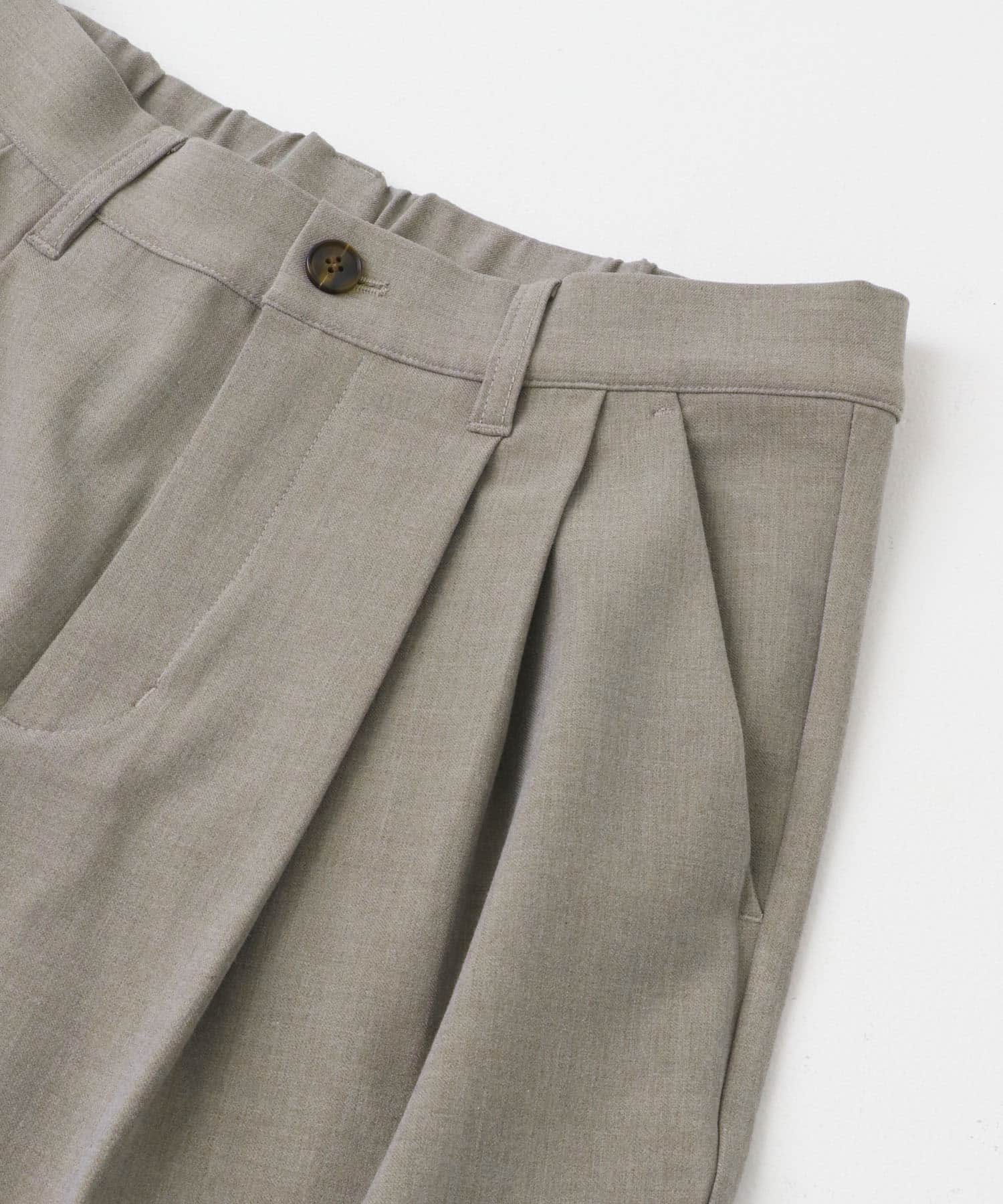 2タックフレアワイドスラックス BEIGE M