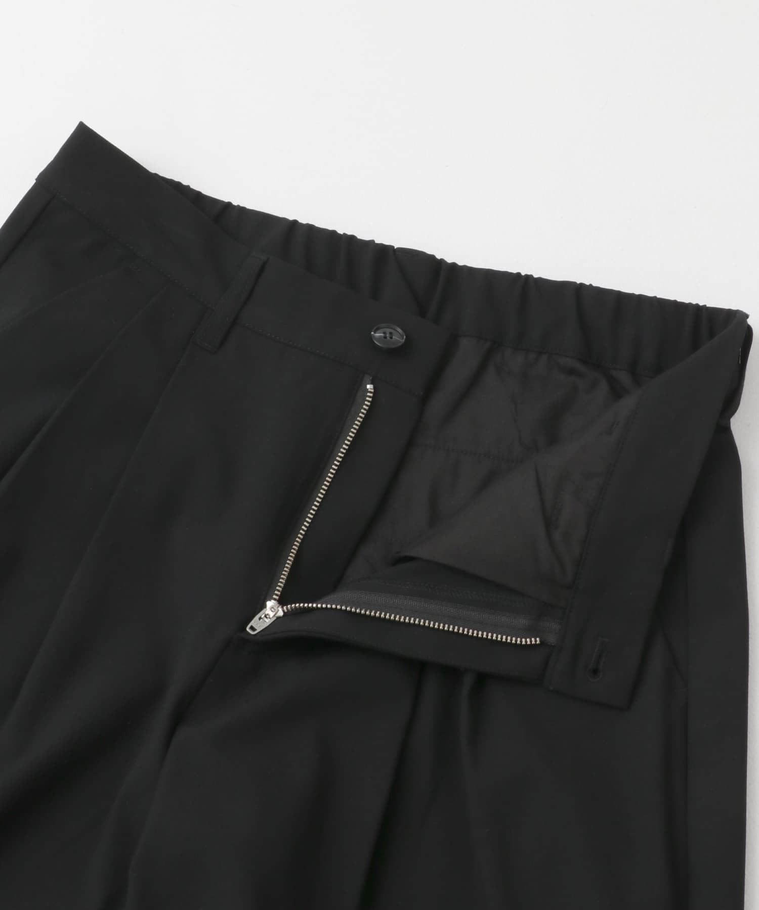 2タックフレアワイドスラックス BLACK M