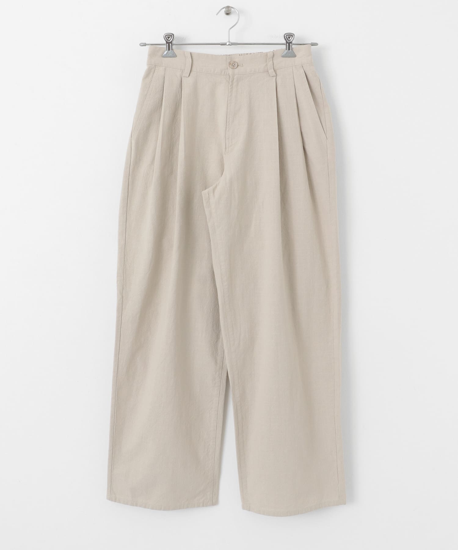 ドライタッチワイドパンツ GREIGE M