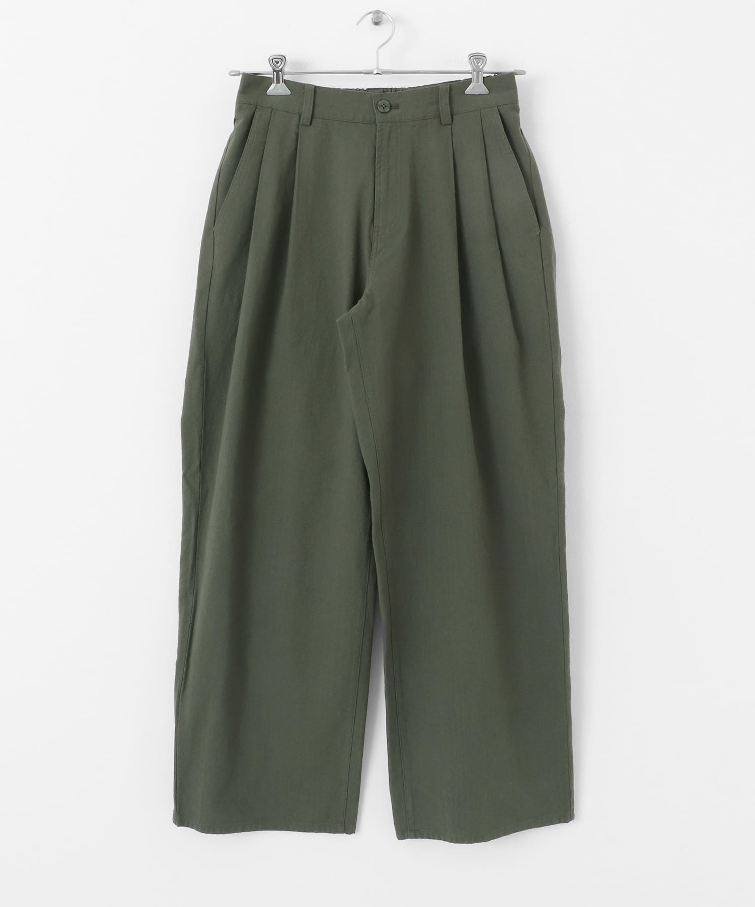 ドライタッチワイドパンツ GREEN M