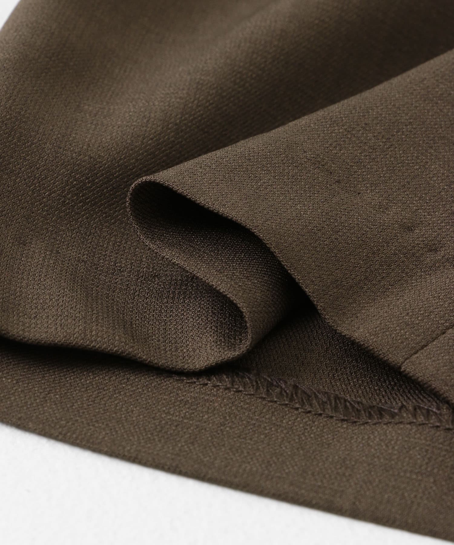 ダブルタックテーパードパンツ BROWN S