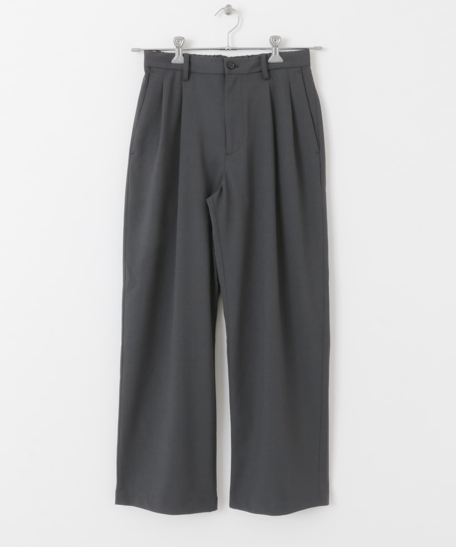 ダブルタックワイドパンツ CHARCOAL S