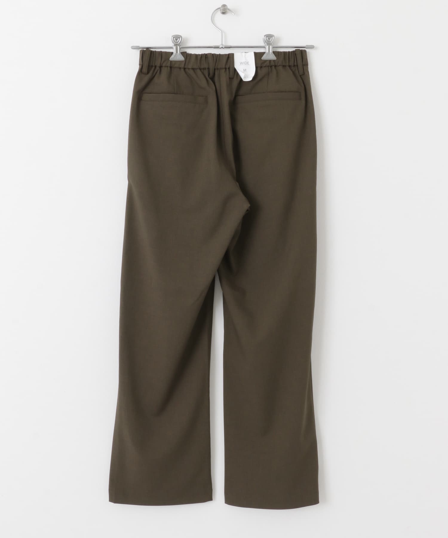 ダブルタックワイドパンツ BROWN S