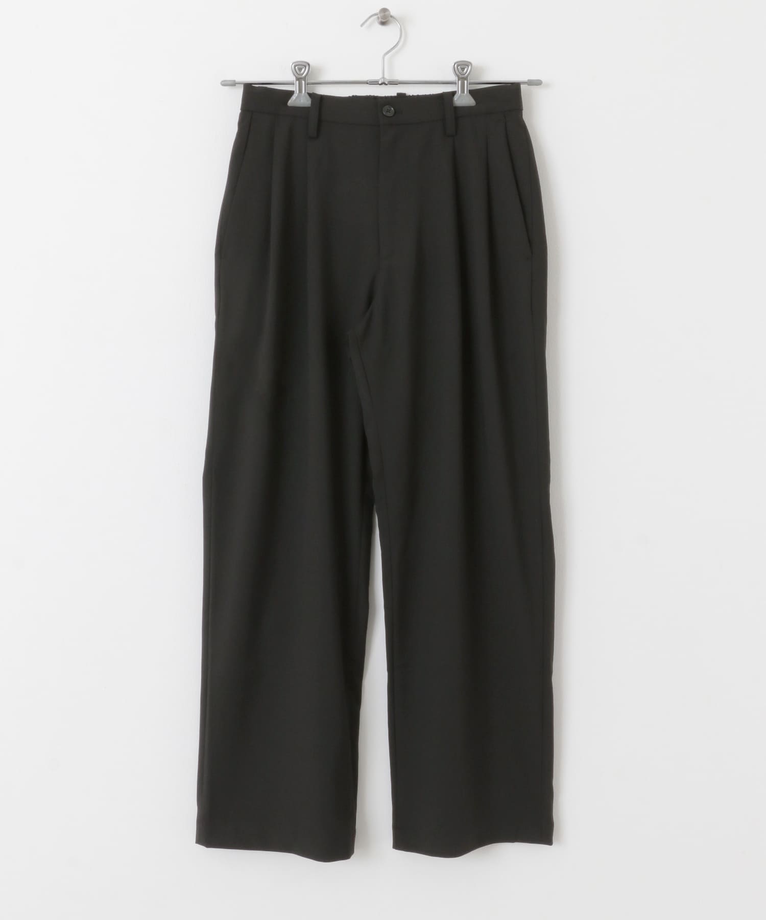 ダブルタックワイドパンツ BLACK S