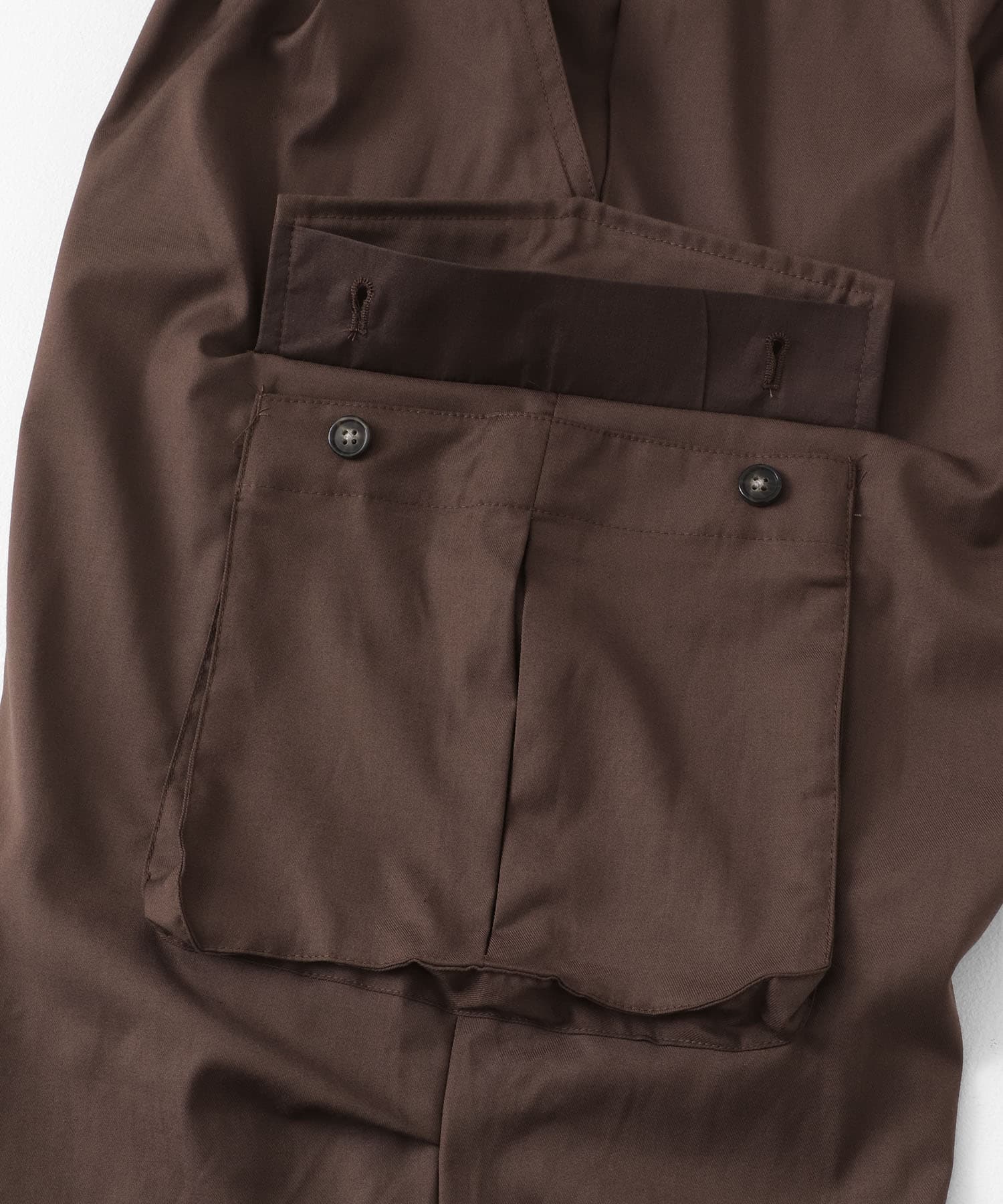 『ユニセックス』ワイドカーゴパンツ BROWN S