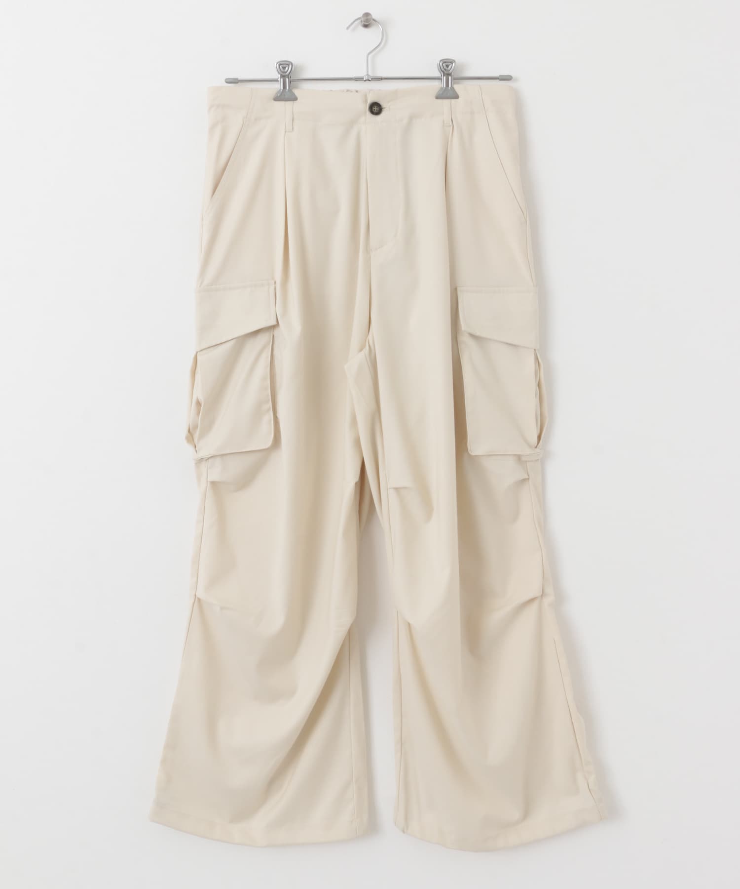 『ユニセックス』ワイドカーゴパンツ GREIGE S