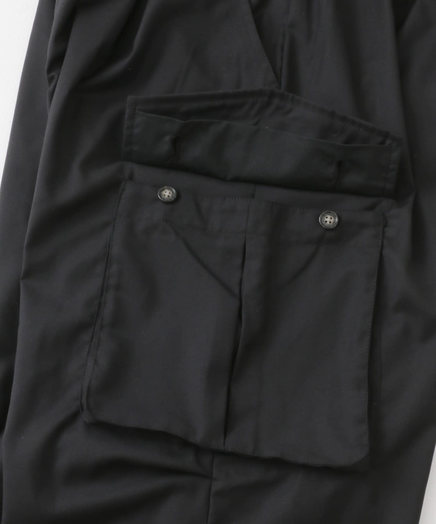 『ユニセックス』ワイドカーゴパンツ BLACK S