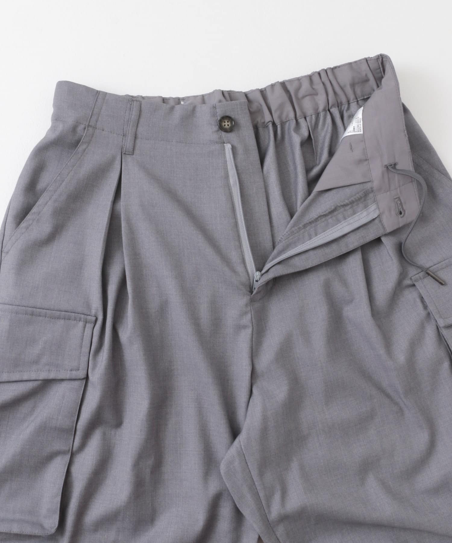 『ユニセックス』ワイドカーゴパンツ GRAY S