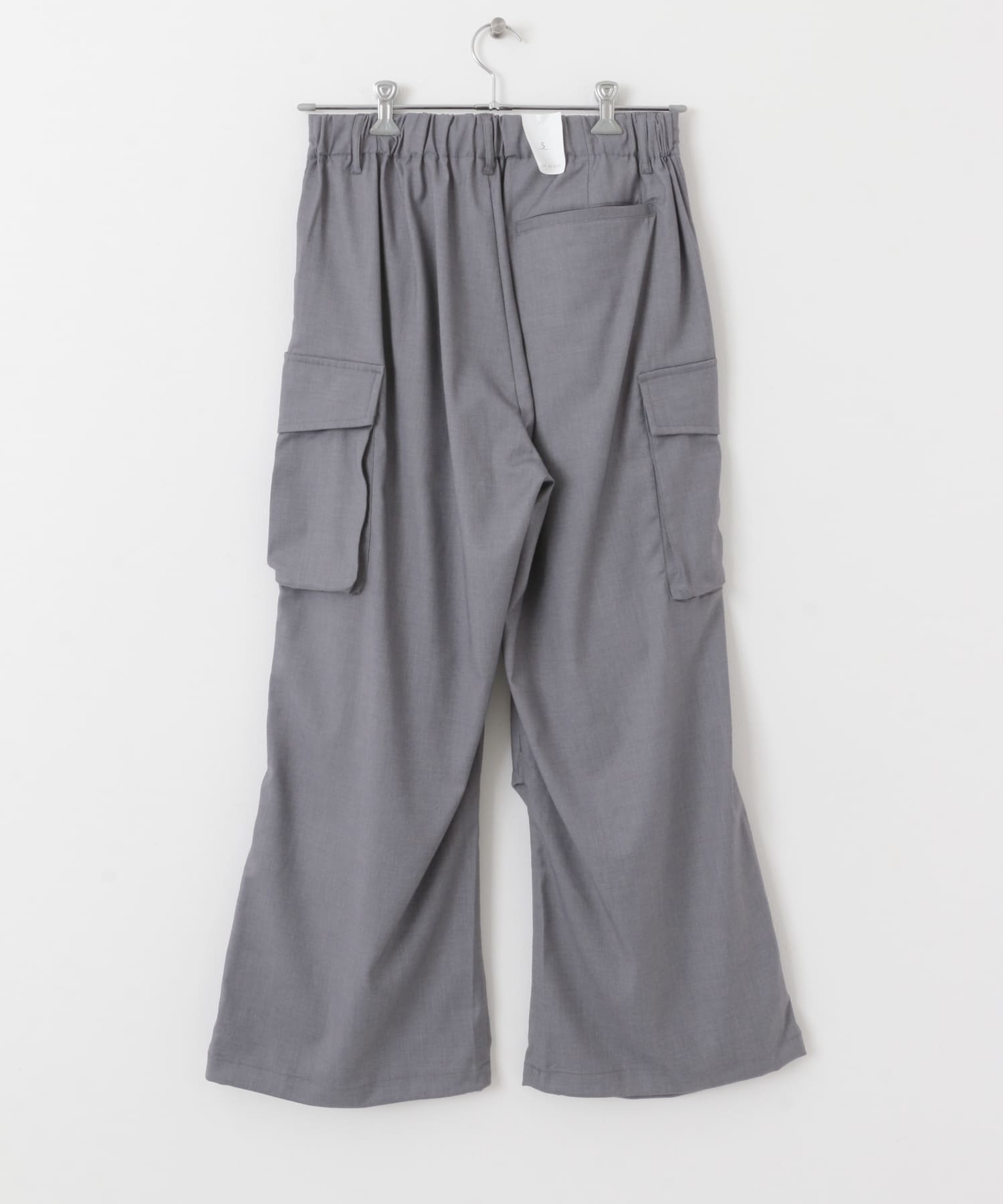『ユニセックス』ワイドカーゴパンツ GRAY S