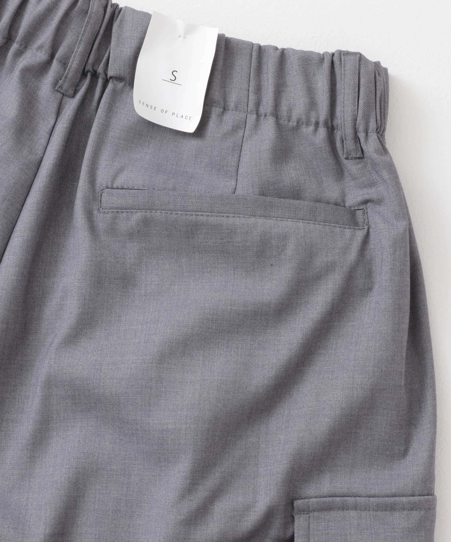 『ユニセックス』ワイドカーゴパンツ GRAY S