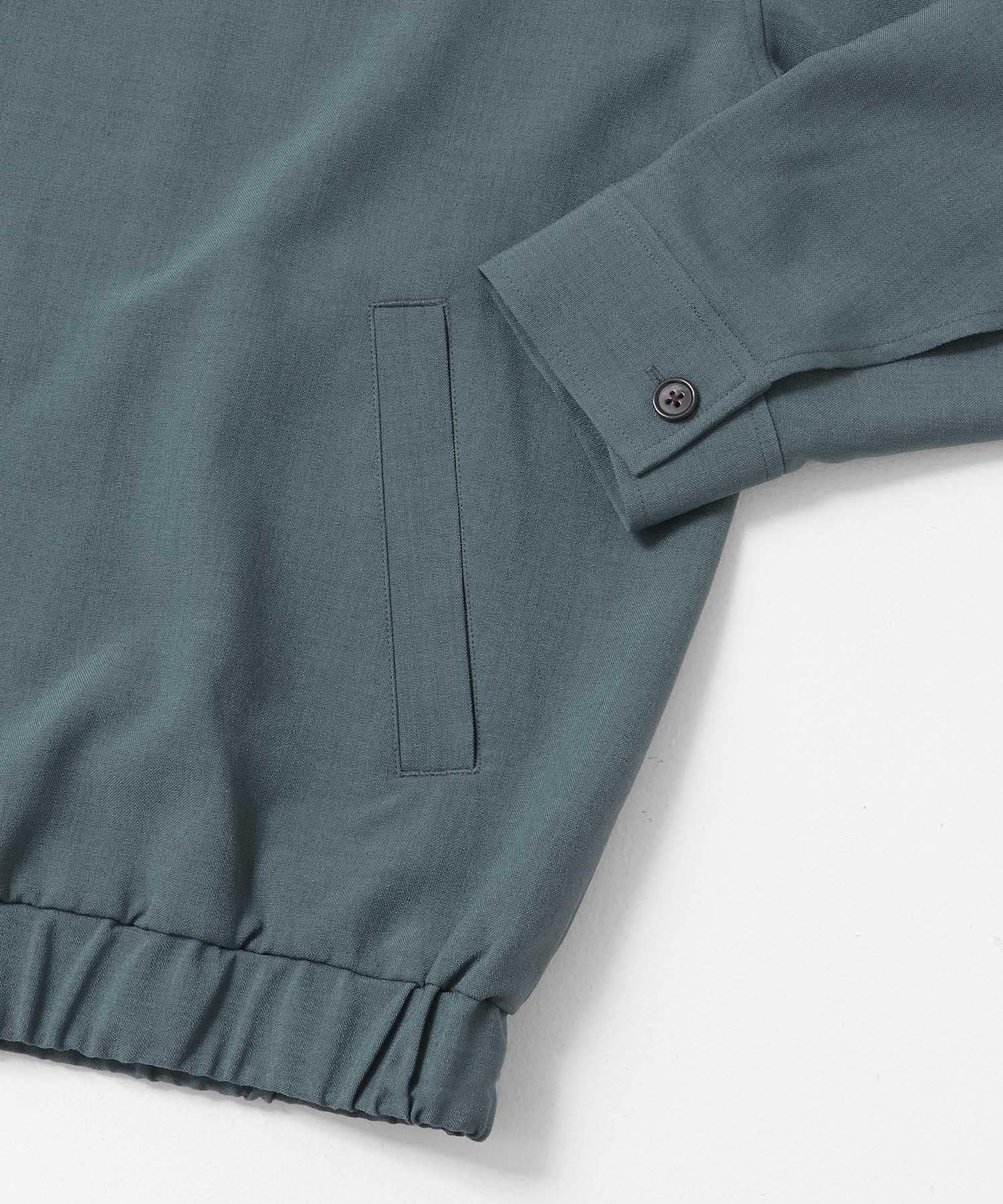 『UR TECH DRYLUXE』リネンライクジップブルゾン GREEN M