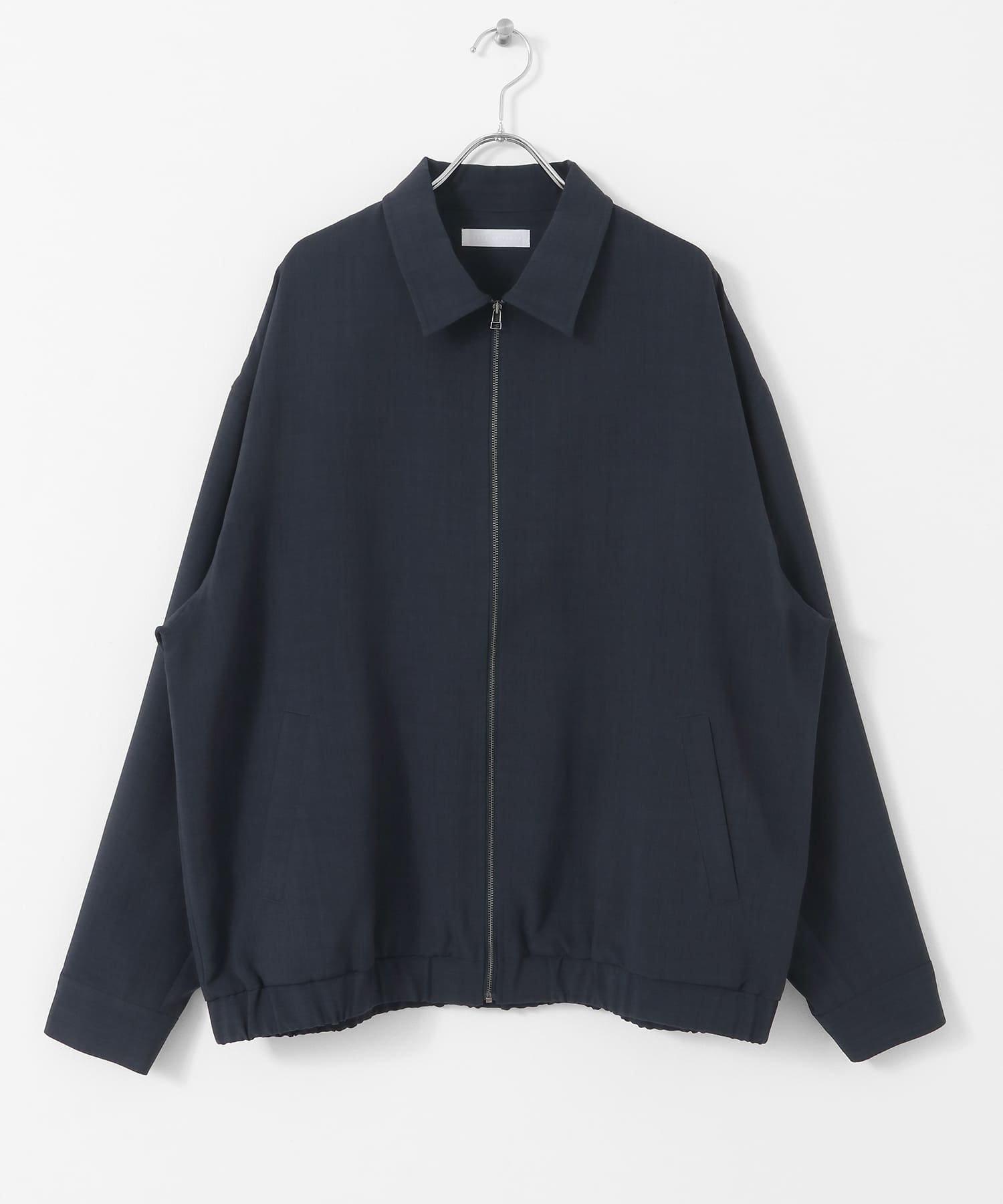 『UR TECH DRYLUXE』リネンライクジップブルゾン NAVY M