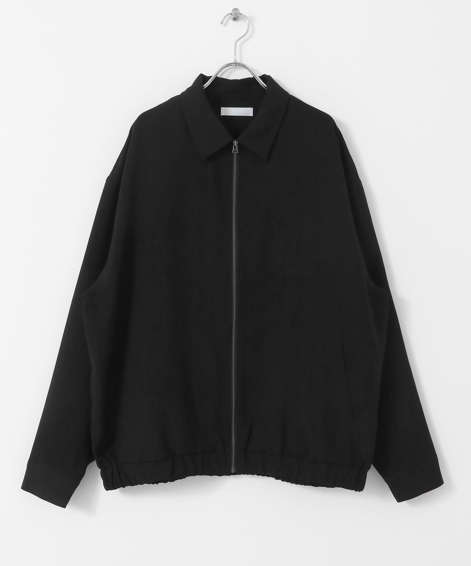 『UR TECH DRYLUXE』リネンライクジップブルゾン BLACK M