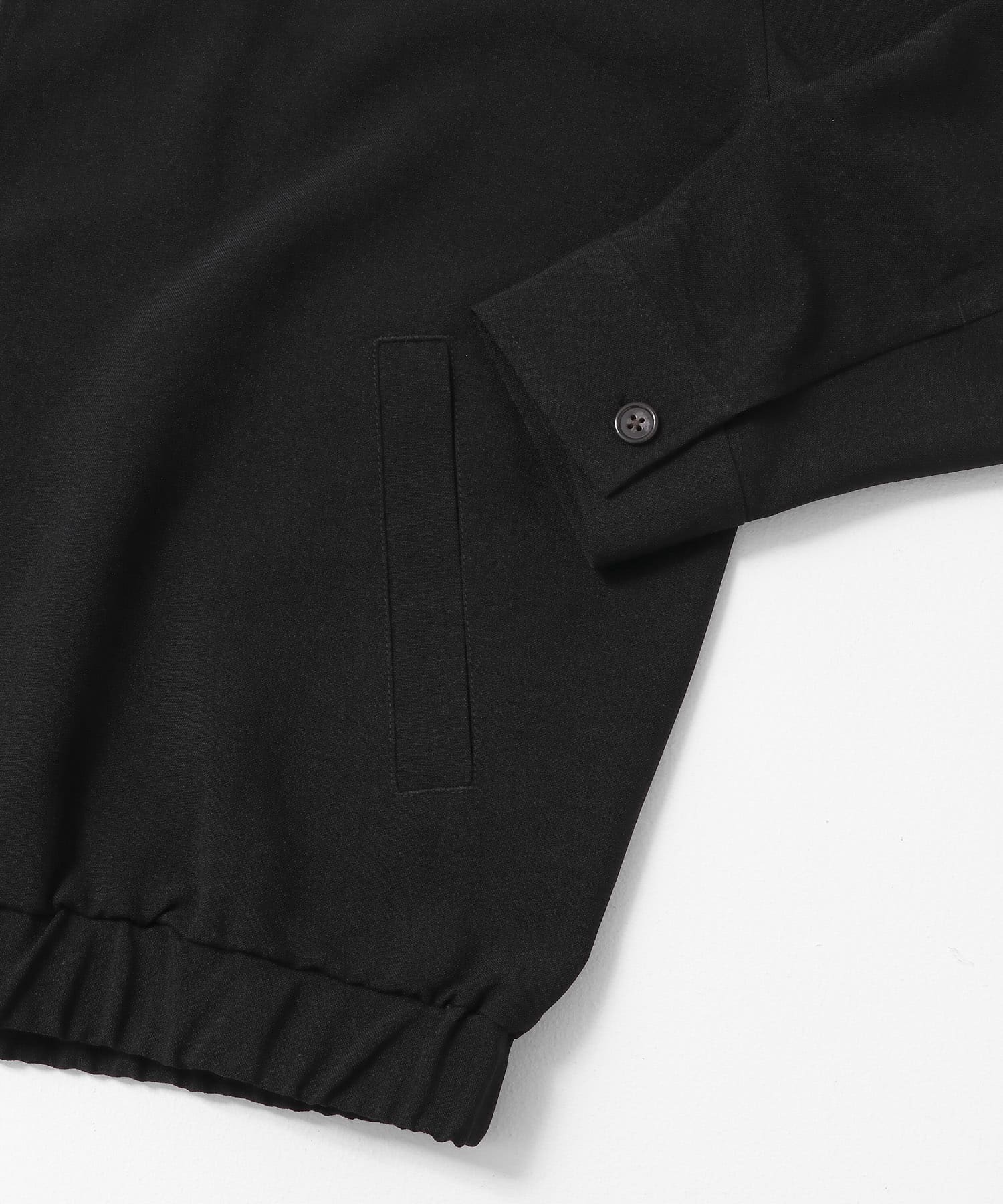 『UR TECH DRYLUXE』リネンライクジップブルゾン BLACK M