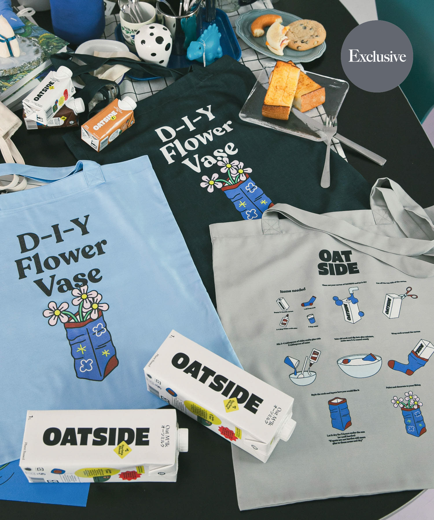 『別注』OATSIDE×SENSE OF PLACE　トートバッグ BLUE one