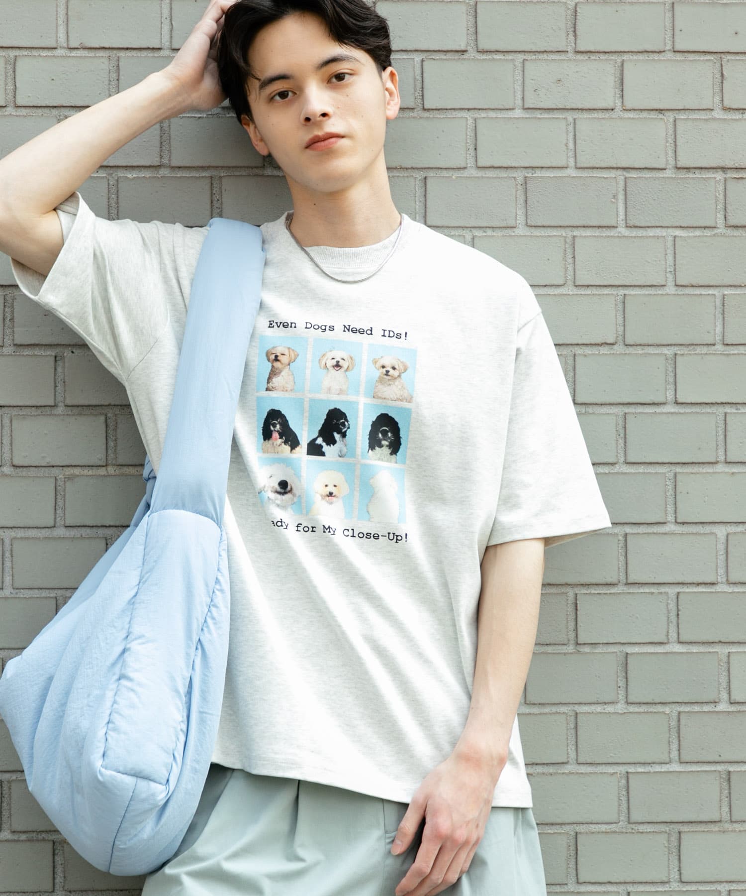 ナイロンパデットビックショルダー L.BLUE one