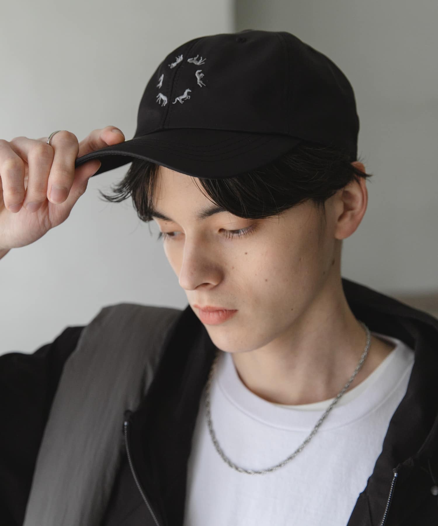 バックコードロゴキャップ BLACK one