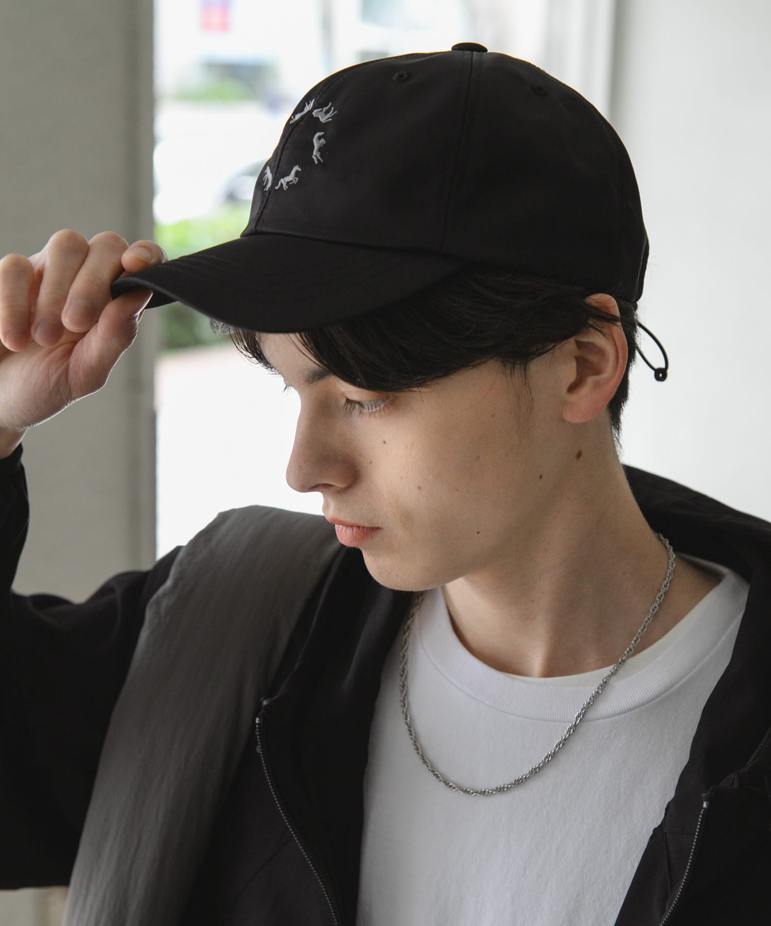 バックコードロゴキャップ BLACK one