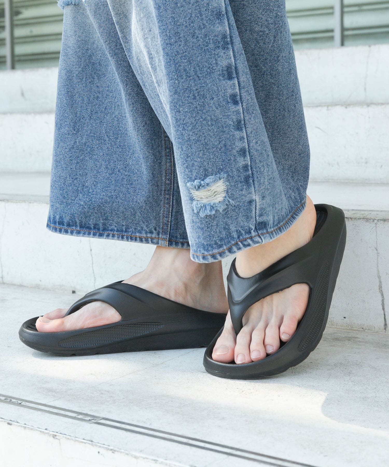 『WEB限定』リカバリークッションサンダル BLACK 26