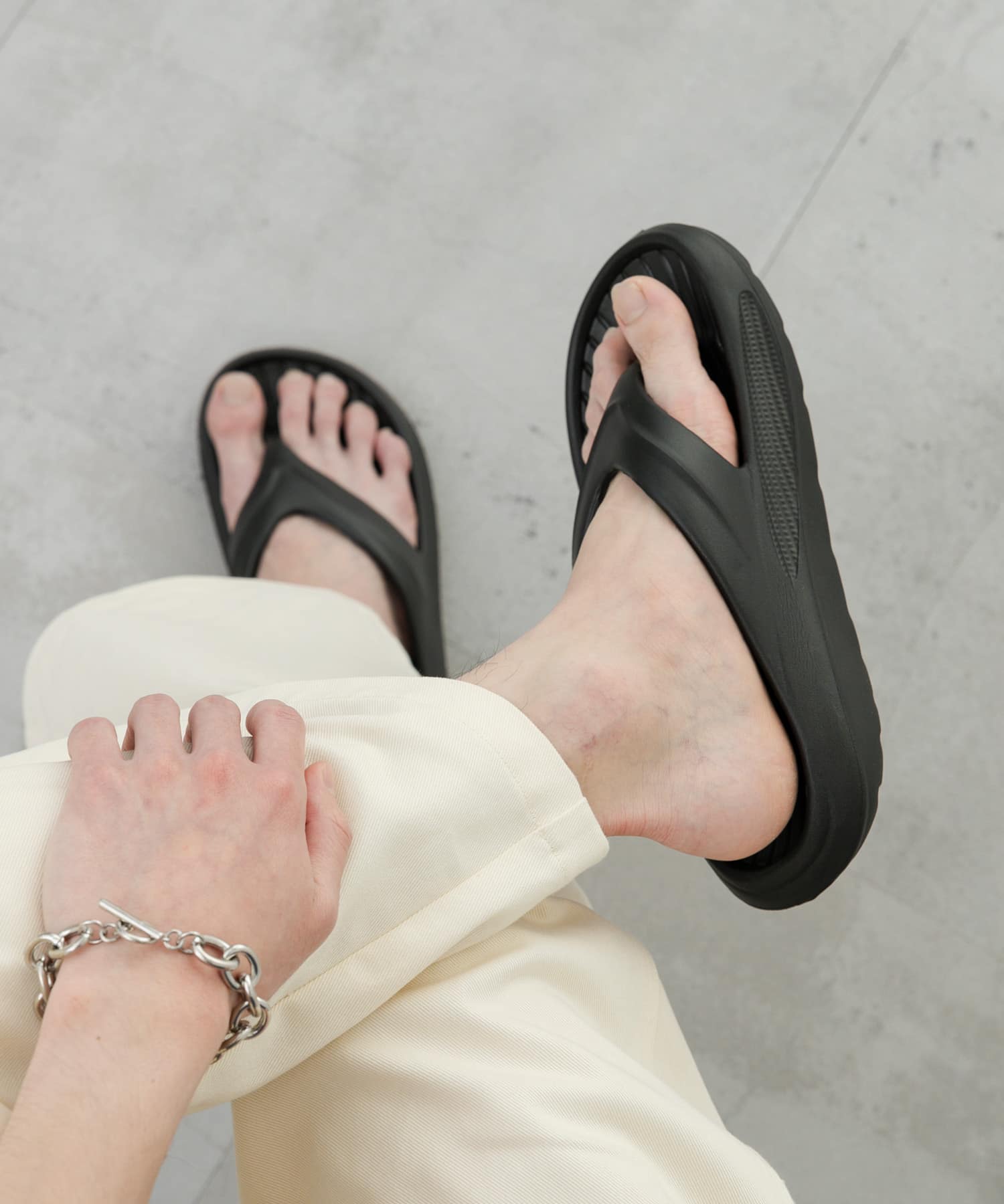 『WEB限定』リカバリークッションサンダル BLACK 26