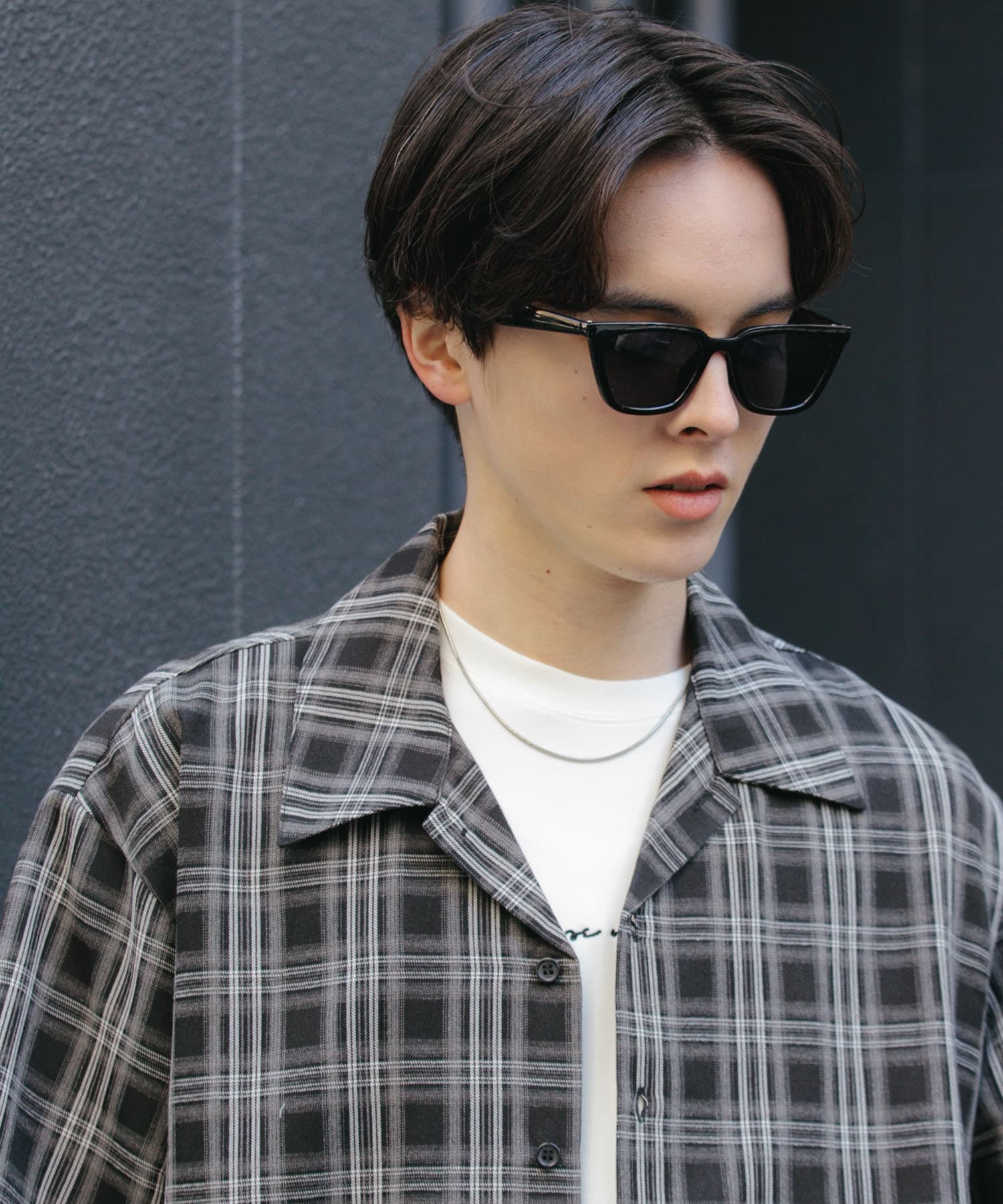 キャットアイサングラス BLACK one