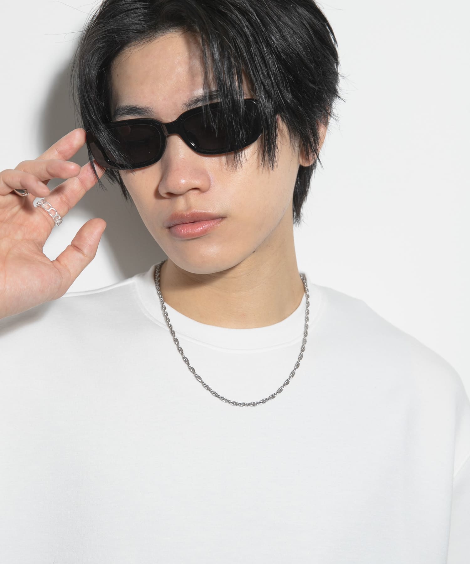 スクエアサングラス BLACK one