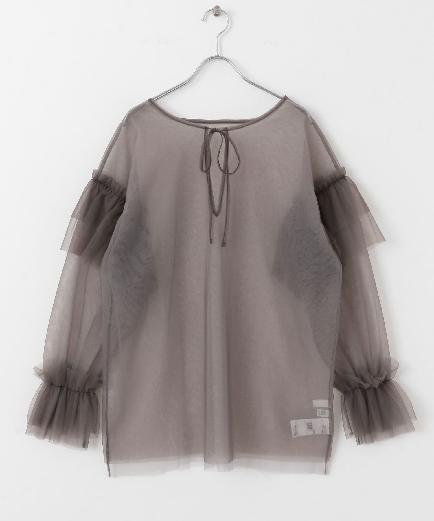 シアーチュールフリルトップ CHA×GRY one