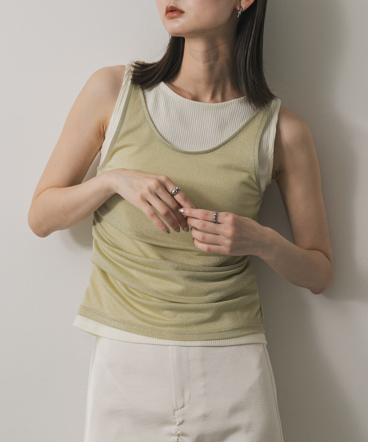 シアーレイヤードタンクトップ