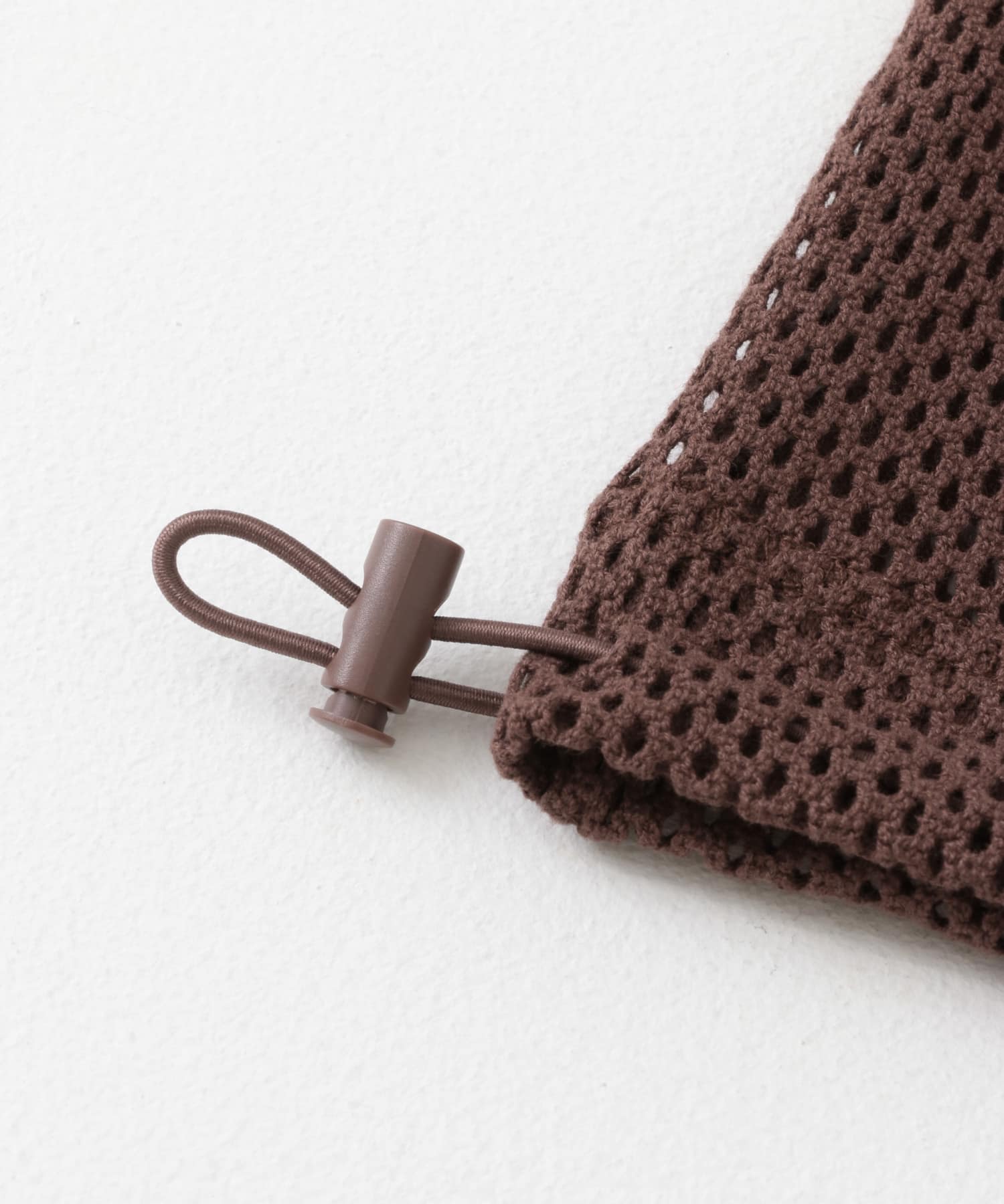 フーデットメッシュトップ BROWN one