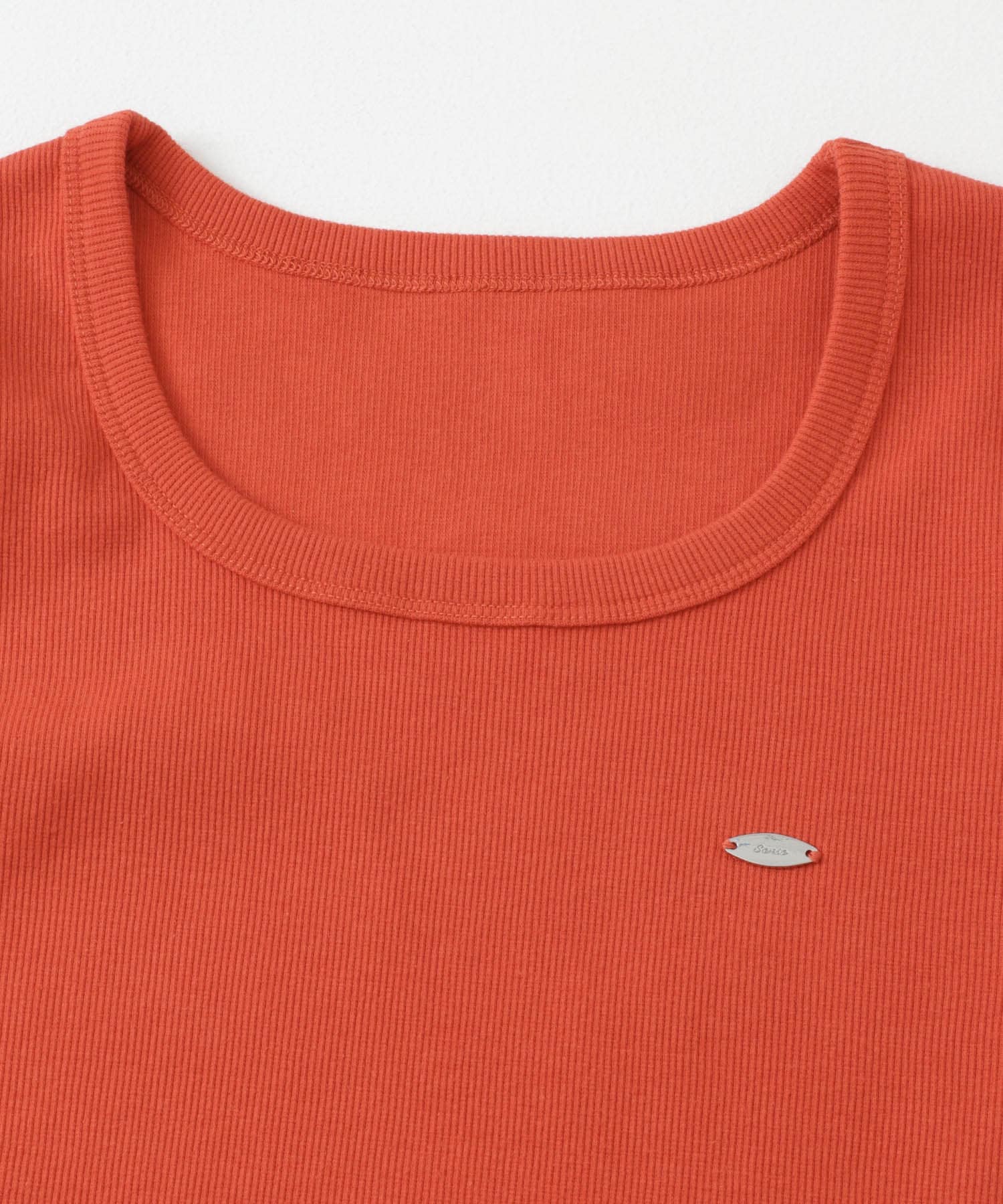 『一部WEB限定カラー』ラウンドネックリブTシャツ(半袖) RED one