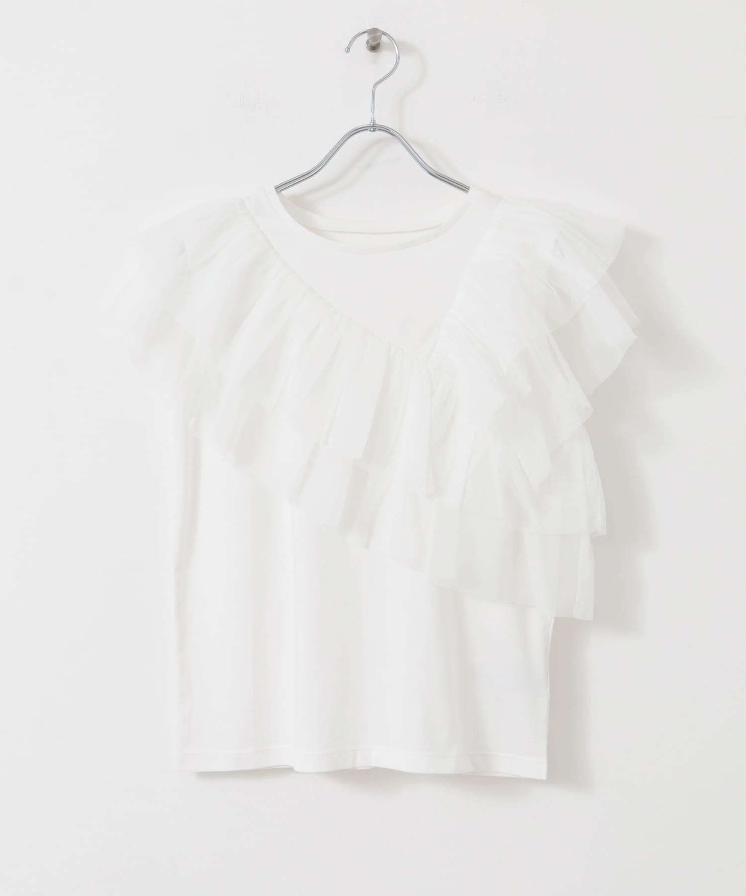 チュールフリルカットトップ OFF WHITE one