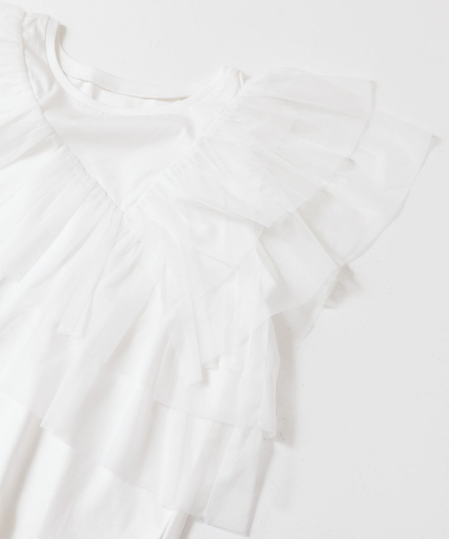 チュールフリルカットトップ OFF WHITE one