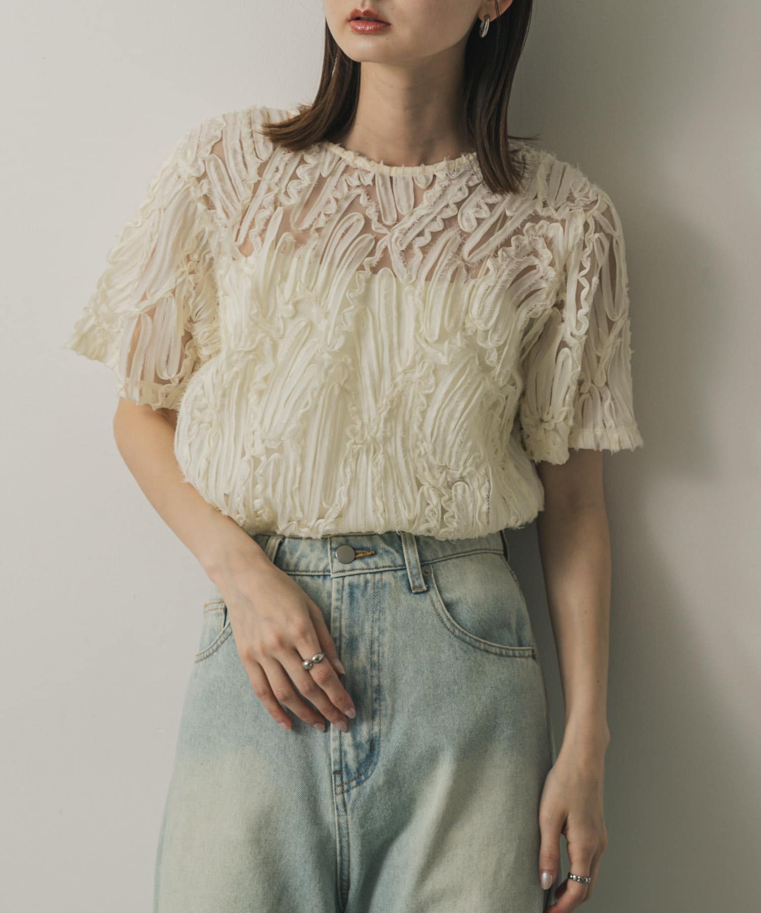 コードシシュウトップ(半袖)