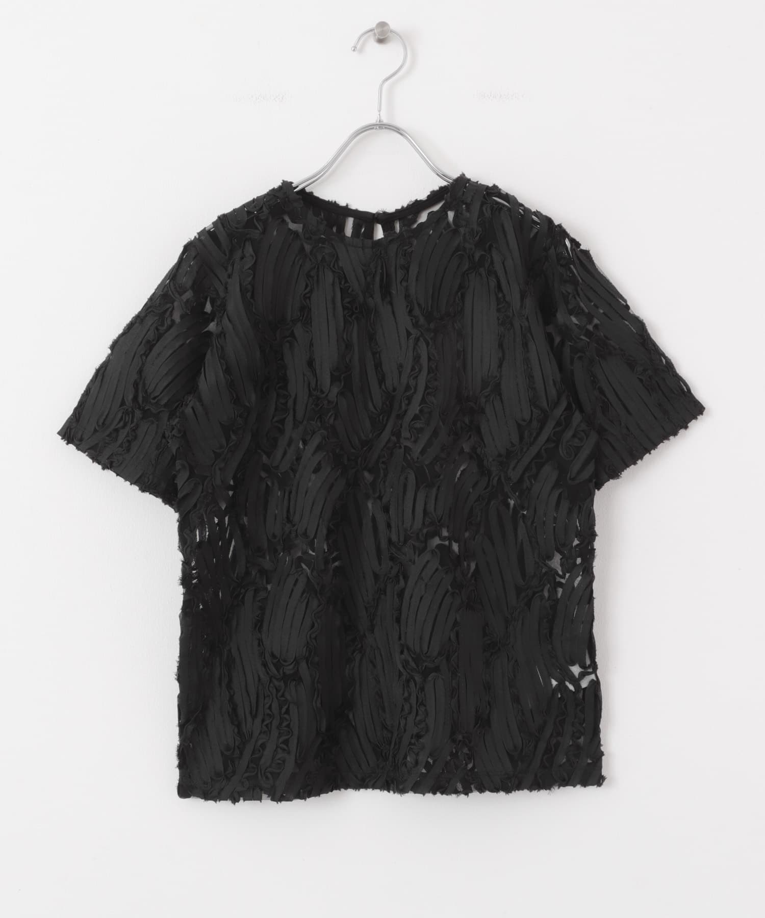 コードシシュウトップ(半袖) BLACK one