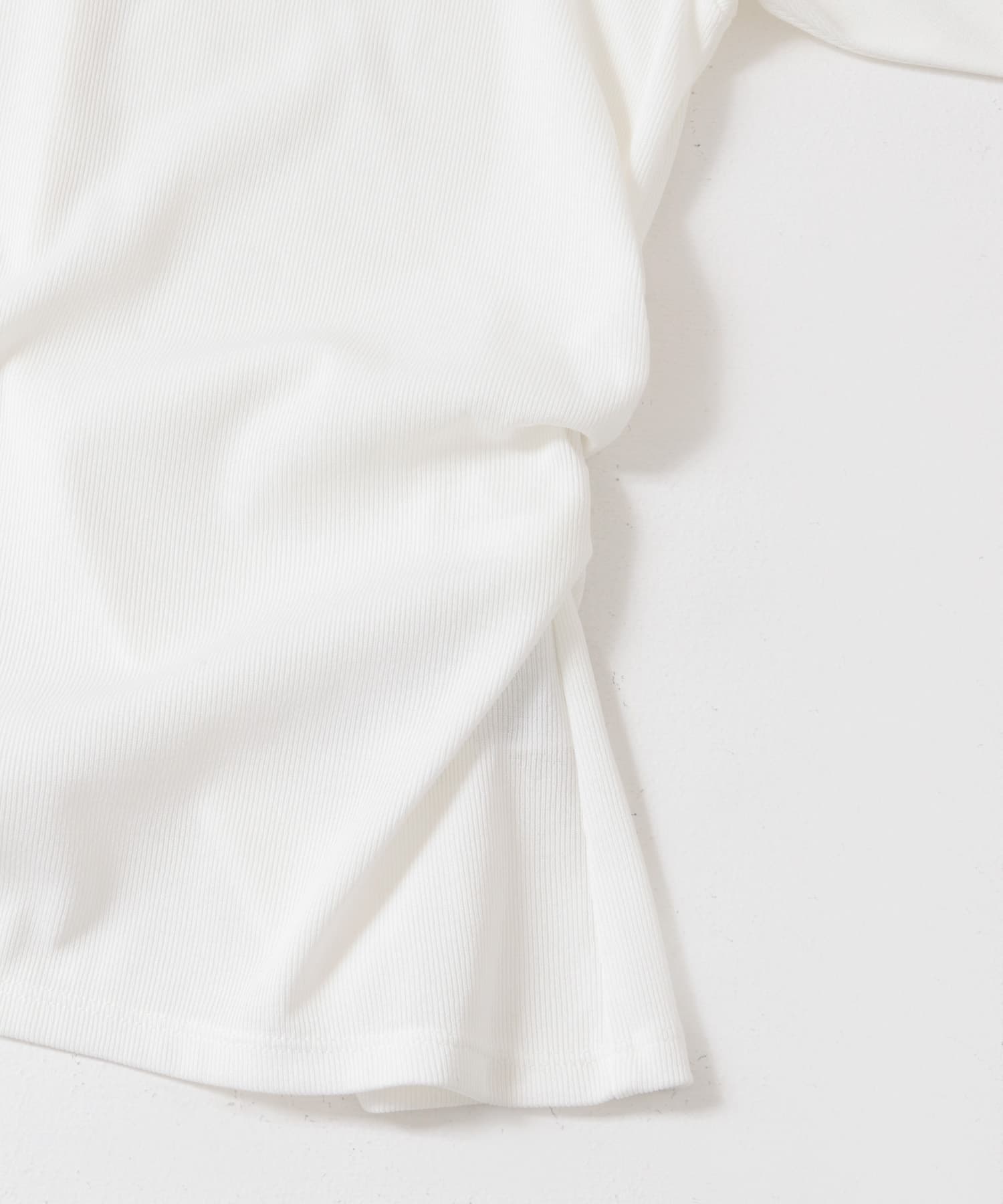 2WAYウエストギャザーリブトップ OFF WHITE one
