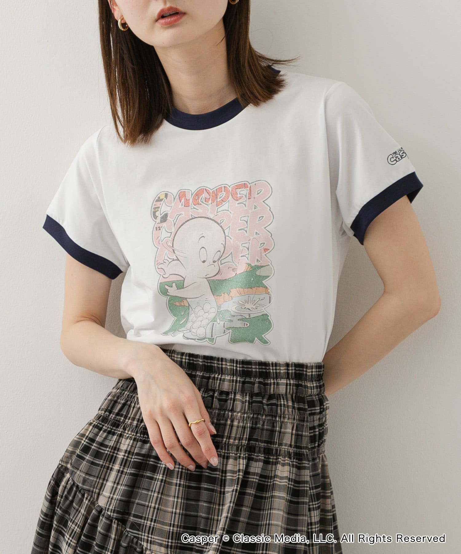 『別注』Casper×SENSE OF PLACE/リンガーTシャツ