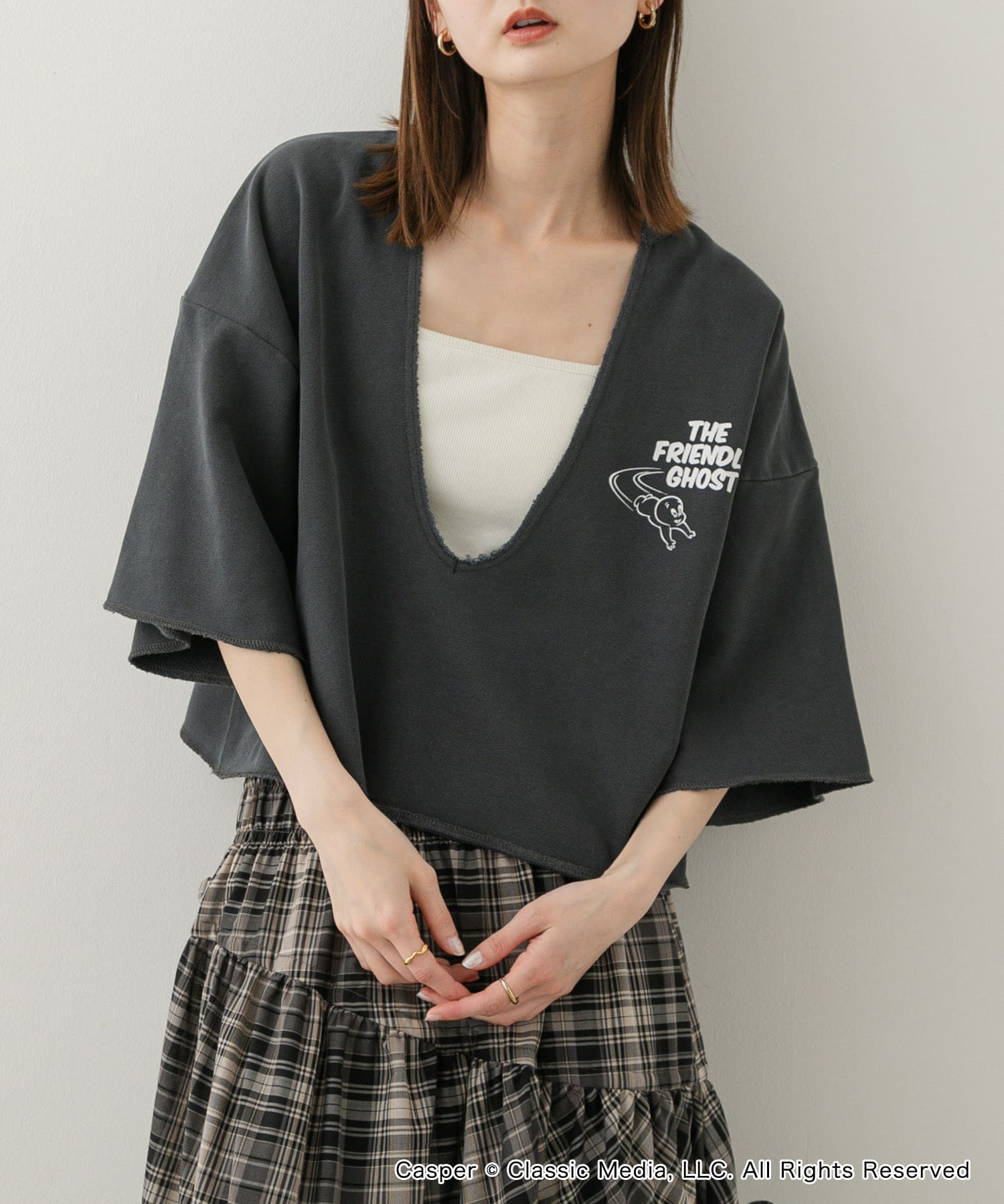 『別注』Casper×SENSE OF PLACE/スキッパートップ