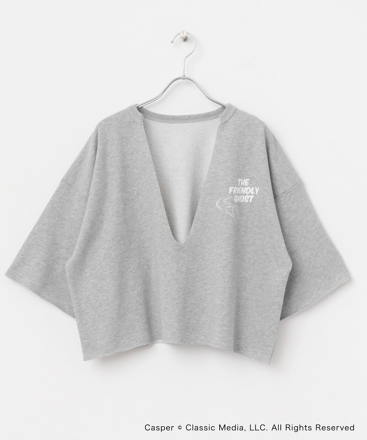 『別注』Casper×SENSE OF PLACE/スキッパートップ L.GRAY one