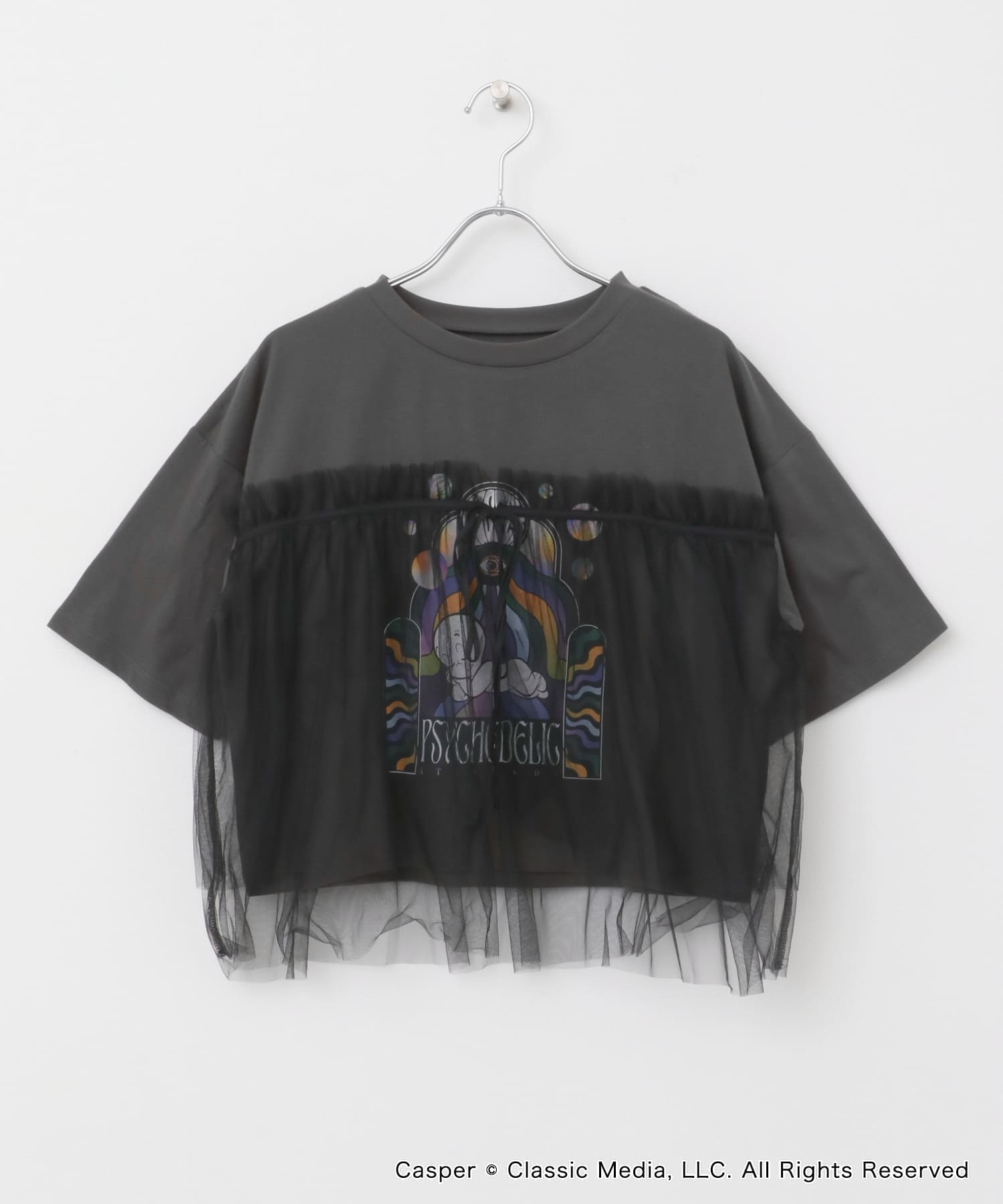『別注』Casper×SENSE OF PLACE/ドッキングTシャツ CHARCOAL one