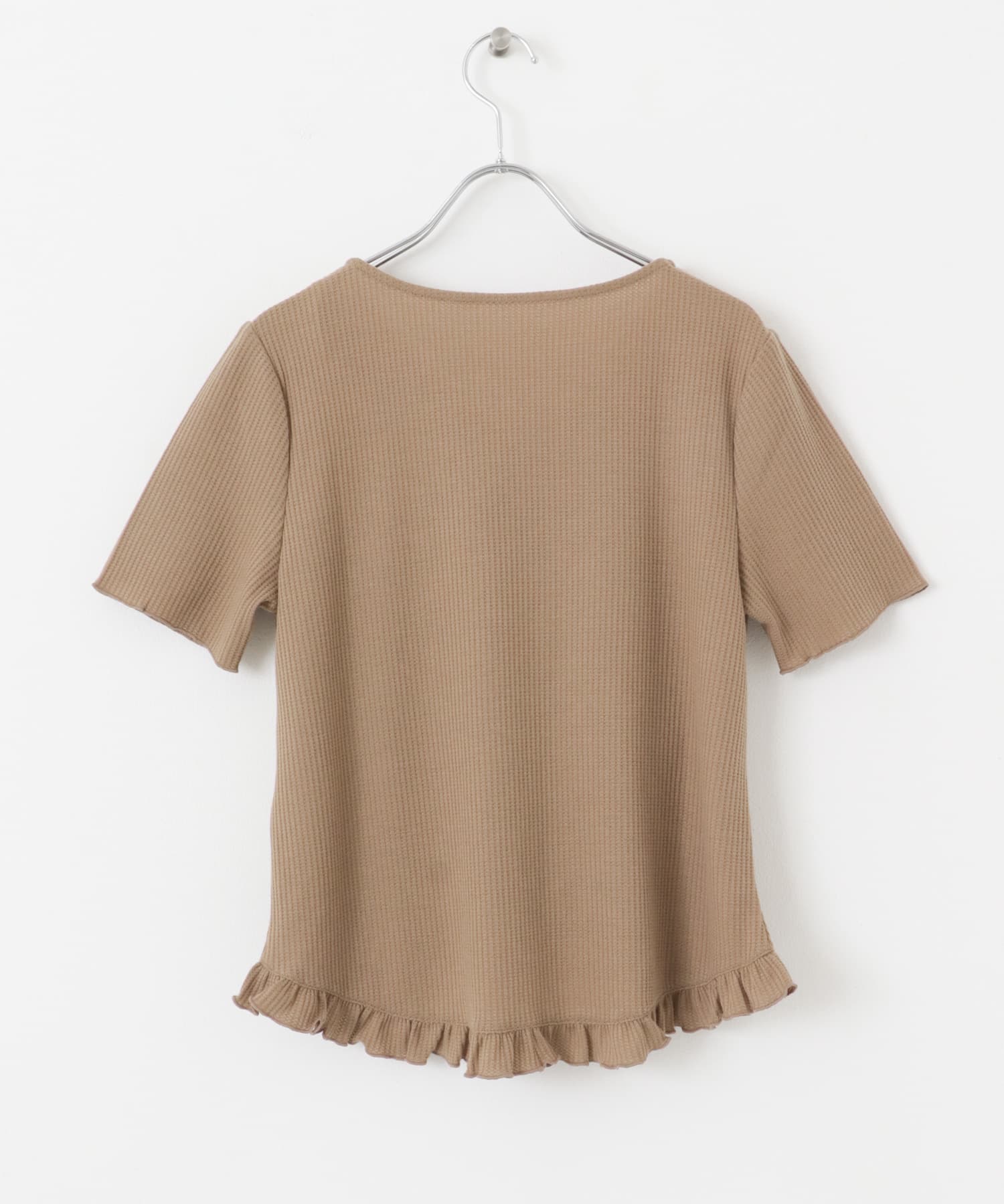 フロントタックフリルトップ BEIGE one