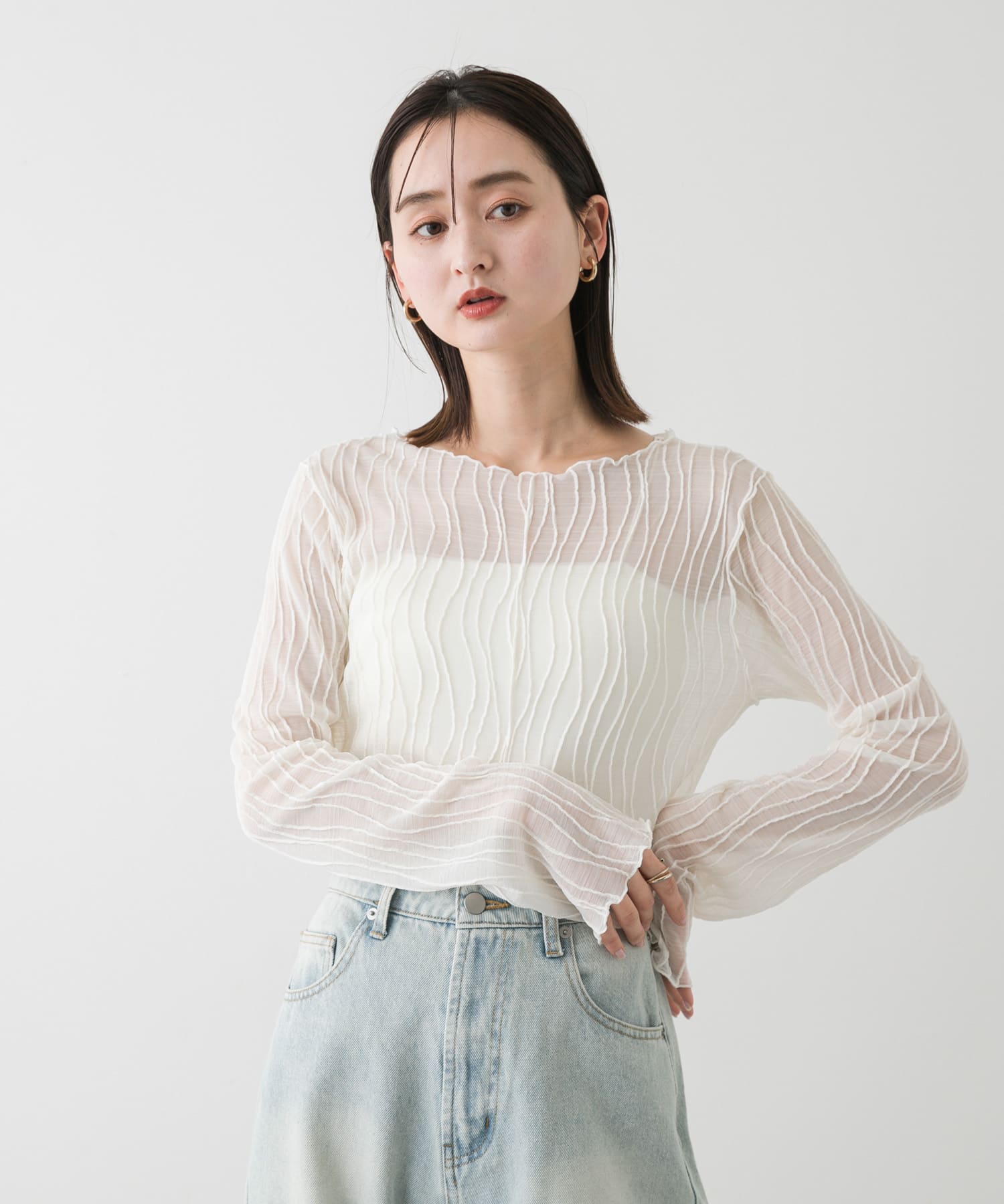 身長：169cm サイズ：one