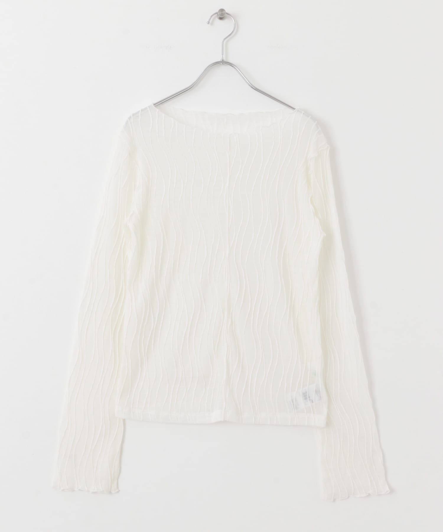 ウェーブジャガードトップ IVORY one