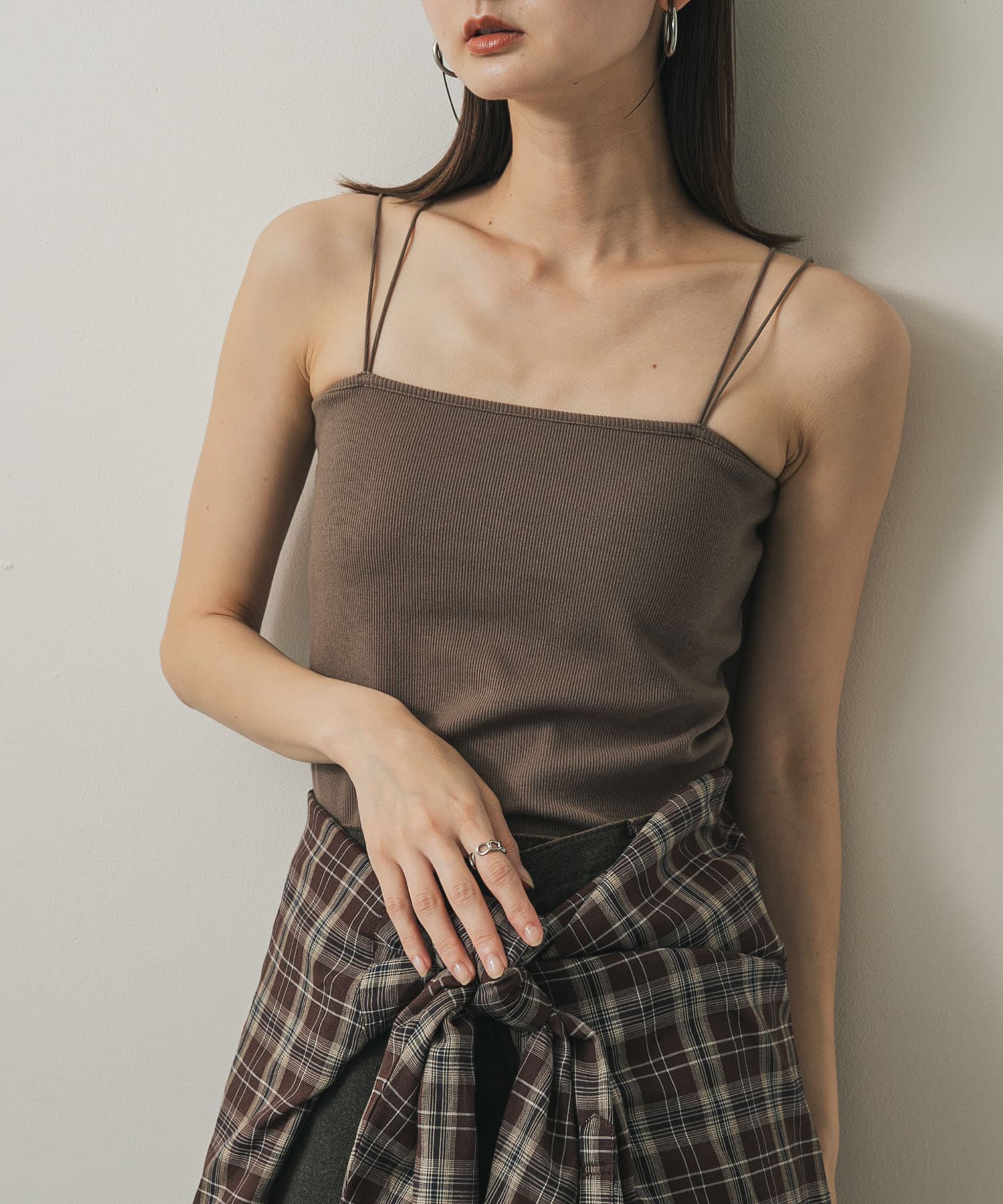 『一部WEB限定カラー』ダブルストラップカップツキキャミソール