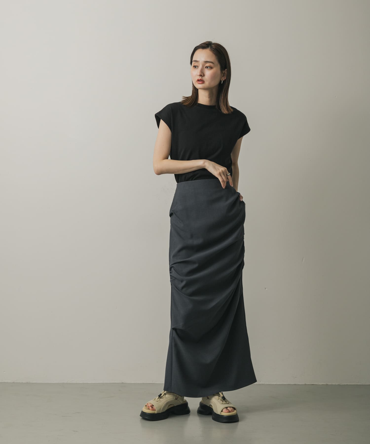 身長：169cm サイズ：one