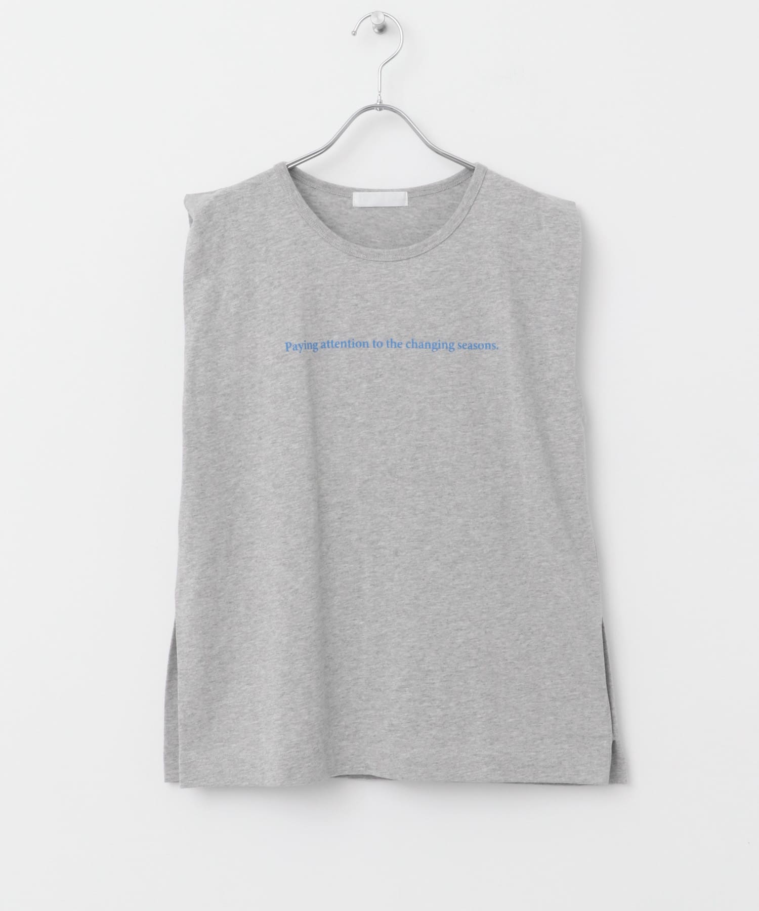 ショルダータックグラフィックTシャツ L.GRAY one